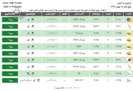 قیمت بلیت هواپیما برای تعطیلات ۲۲ بهمن