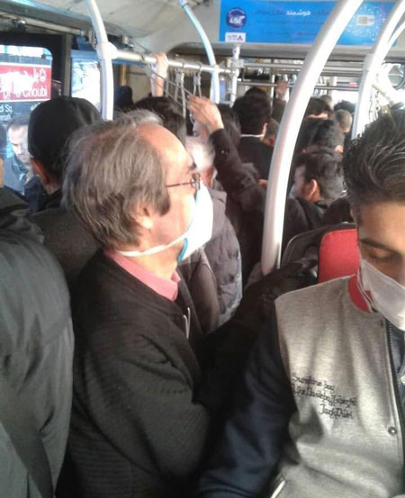تصویری از اتوبوس BRT مسیر تهرانپارس - آزادی