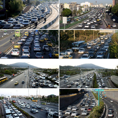 تصاویری از ترافیک سنگین در خیابانهای تهران تصاویری از ترافیک سنگین در خیابانهای تهران
