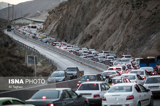 ترافیک سنگین در جاده های شمالی