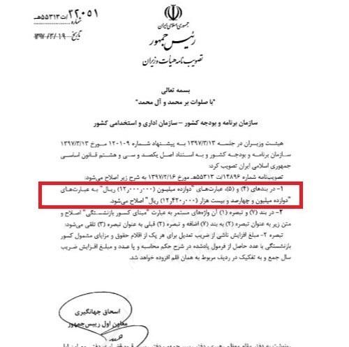 اصلاح مصوبه حداقل حقوق کارمندان دولت ابلاغ شد