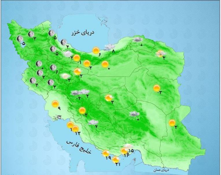 هوای ۸ استان برفی میشود