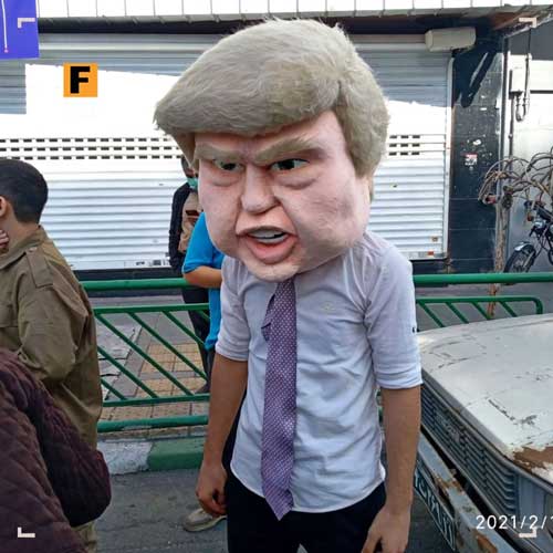 حضور ترامپ در راهپیمایی تهران! حضور ترامپ در راهپیمایی ۲۲ بهمن تهران