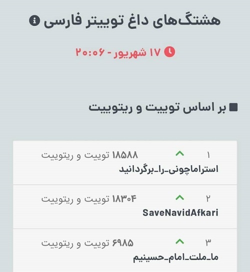 هشتگ استراماچونی ترند یک توئیتر فارسی شد هشتگ استراماچونی ترند یک توئیتر فارسی شد